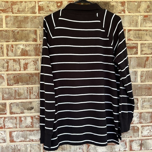 J. Crew Striped Asymmetrical Neck Raglan Sweater - Picture 9 of 11